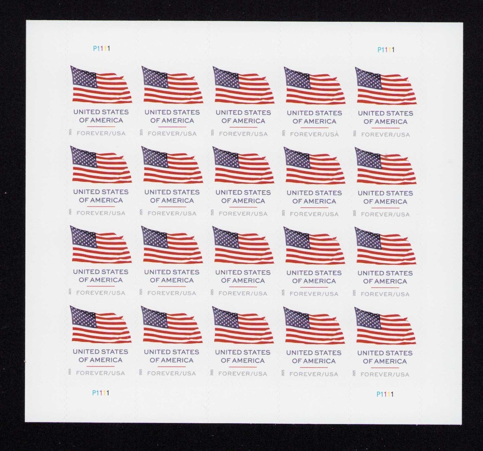 2026 U.S. FLAG SHEET FOREVER STAMPS ( 5 Sheets ) 100 Stamps