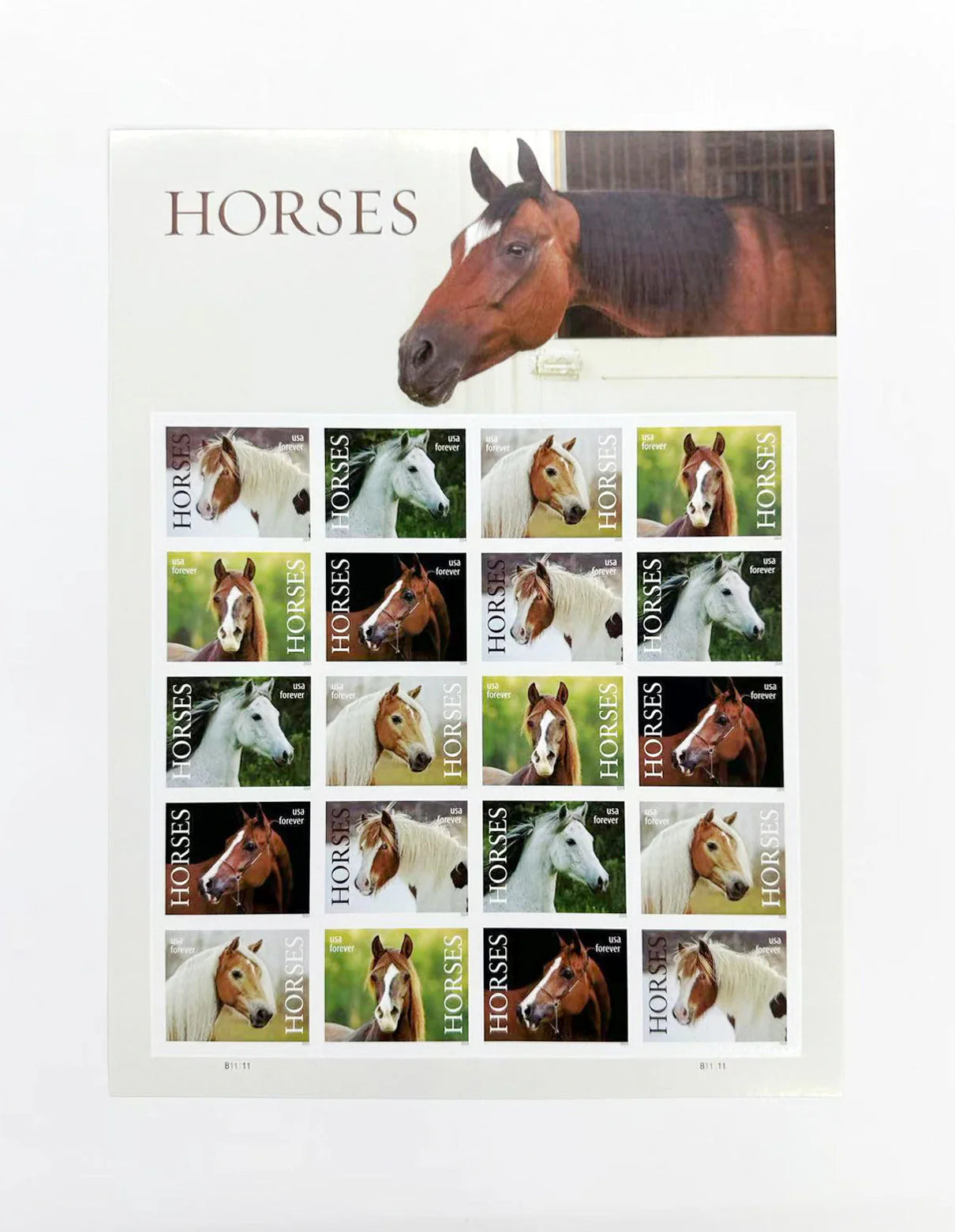 Horses Forever Stamp (5 Sheets ) 100 stamps