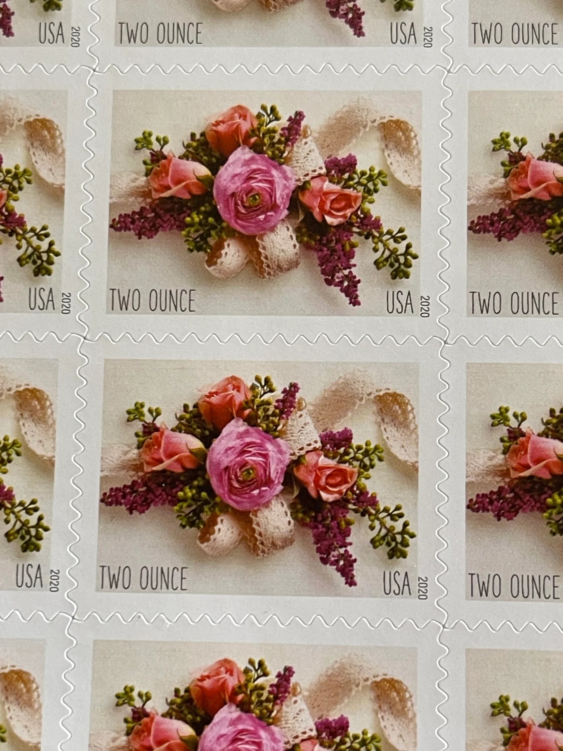 Garden Corsage Two Ounce Stamp (5 Sheets ) 100 stamps