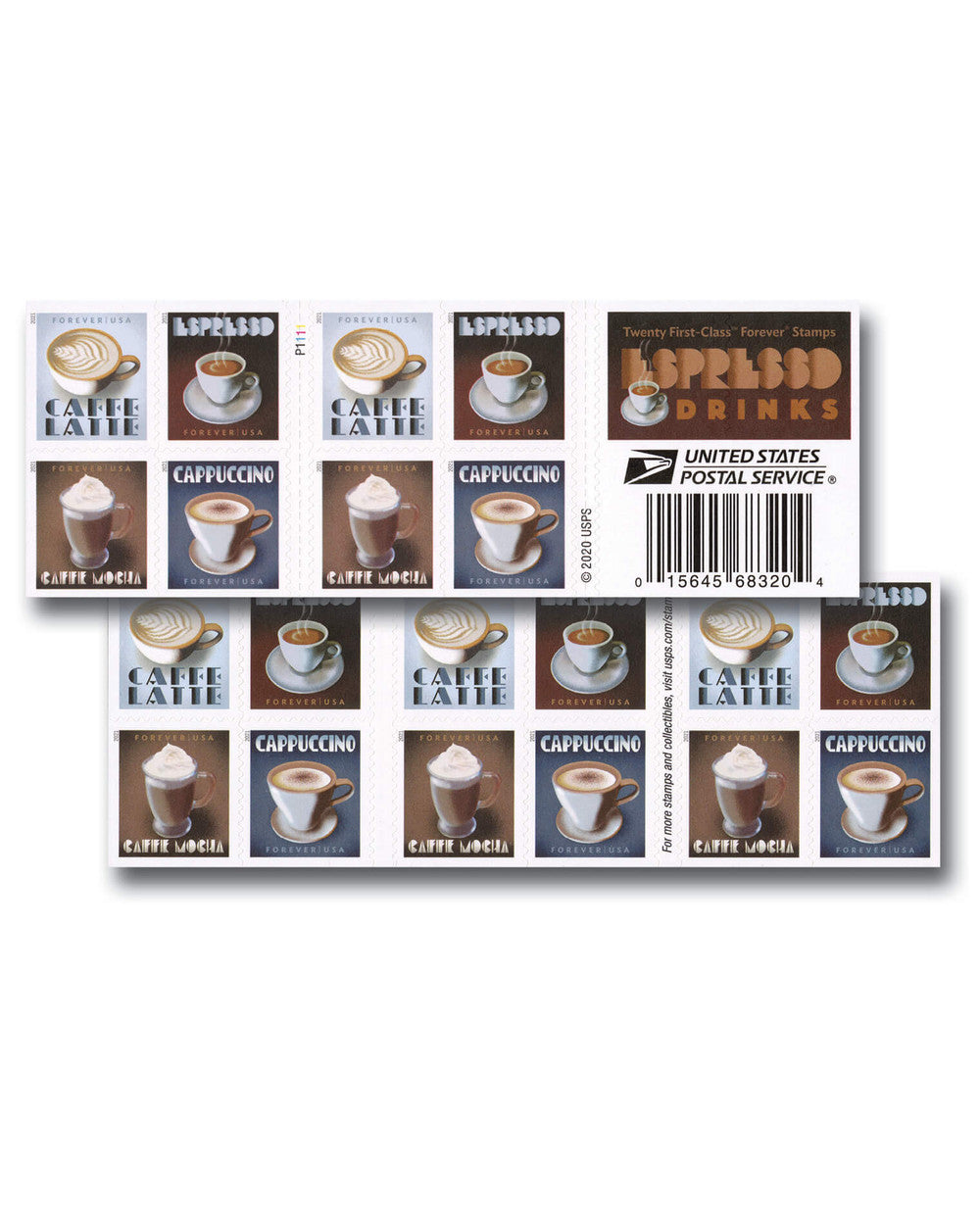Espresso Coffee Forever Stamp (5 Sheets ) 100 stamps