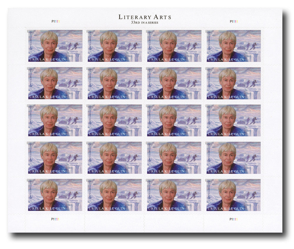 2021 Ursula K. Le Guin SHEET     THREE OZ FOREVER STAMPS ( 5 Sheets ) 100 Stamps