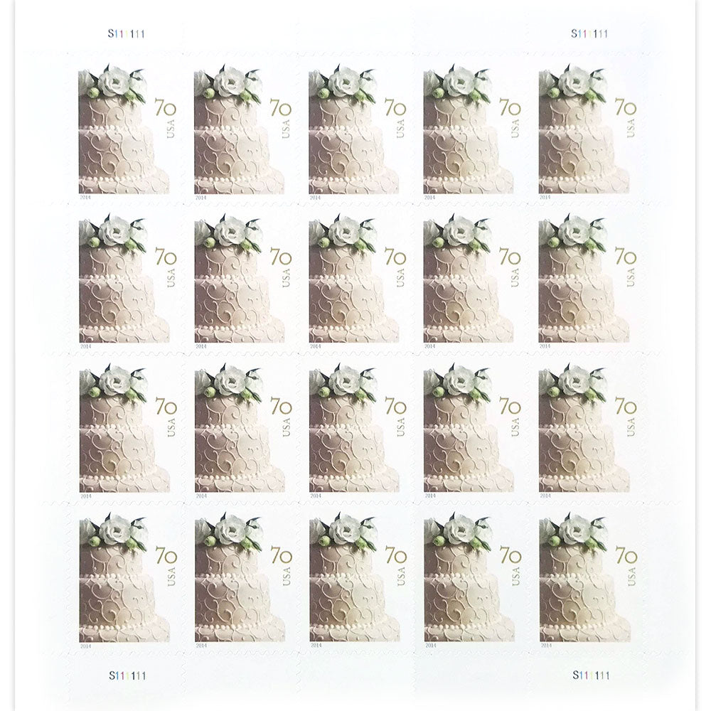 Wedding Cake 70cent Stamp (5 Sheets ) 100 stamps