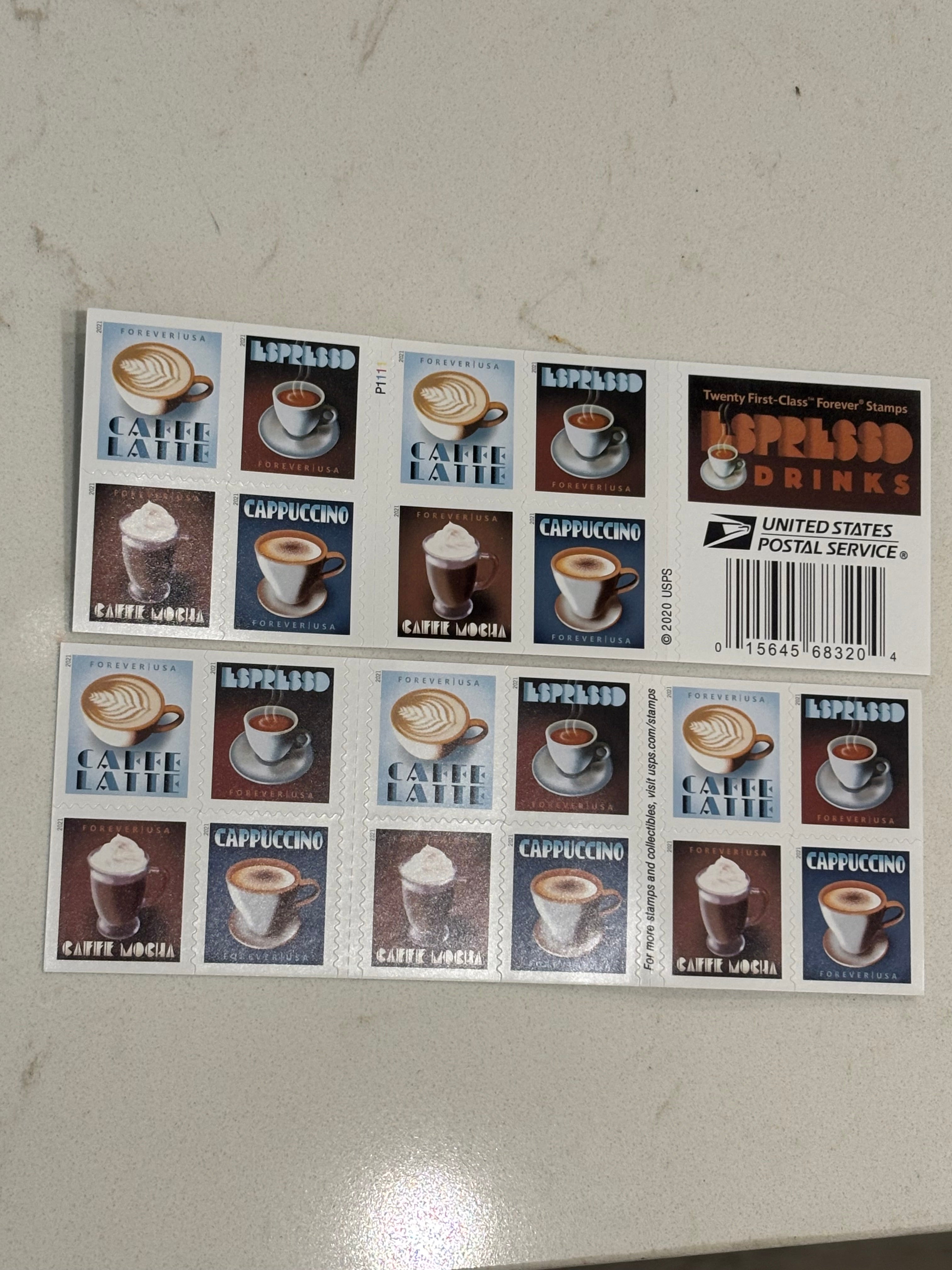 Espresso Coffee Forever Stamp (5 Sheets ) 100 stamps