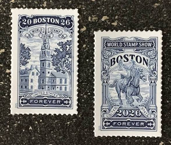 Boston 2026 World Stamp Show Forever Stamp (5 Sheets ) 100 stamps