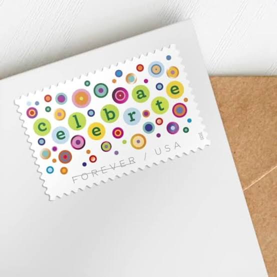 CELEBRATE CONFETTI SHEET FOREVER STAMPS ( 5 Sheets ) 100 Stamps